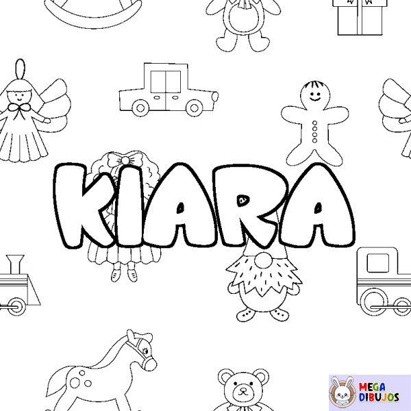 Coloración del nombre KIARA - decorado juguetes