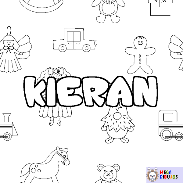 Coloración del nombre KIERAN - decorado juguetes