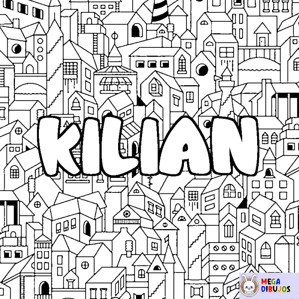 Coloración del nombre KILIAN - decorado ciudad