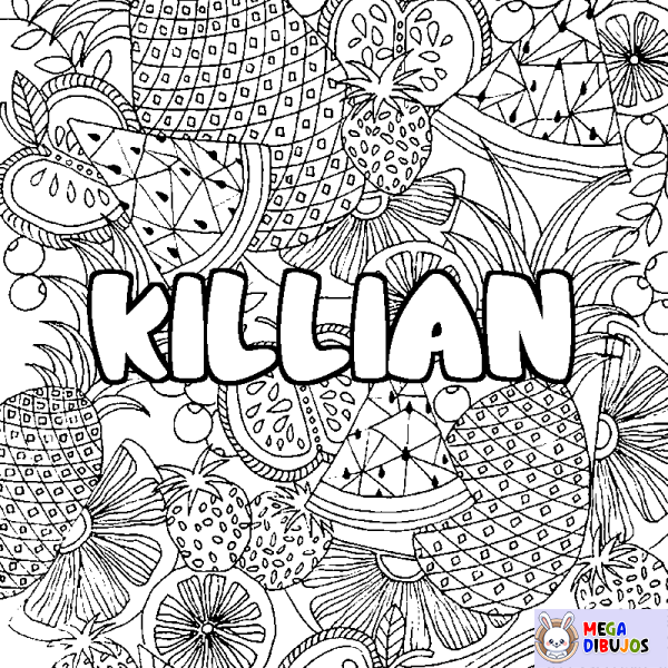 Coloración del nombre KILLIAN - decorado mandala de frutas