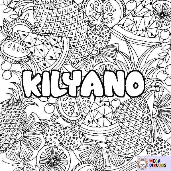 Coloración del nombre KILYANO - decorado mandala de frutas