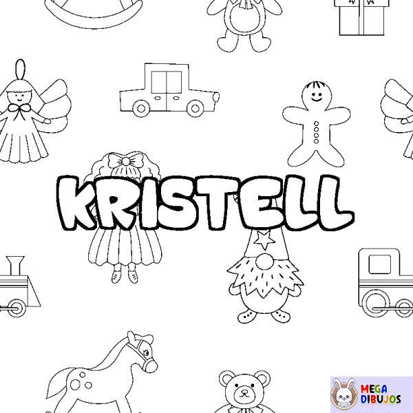 Coloración del nombre KRISTELL - decorado juguetes