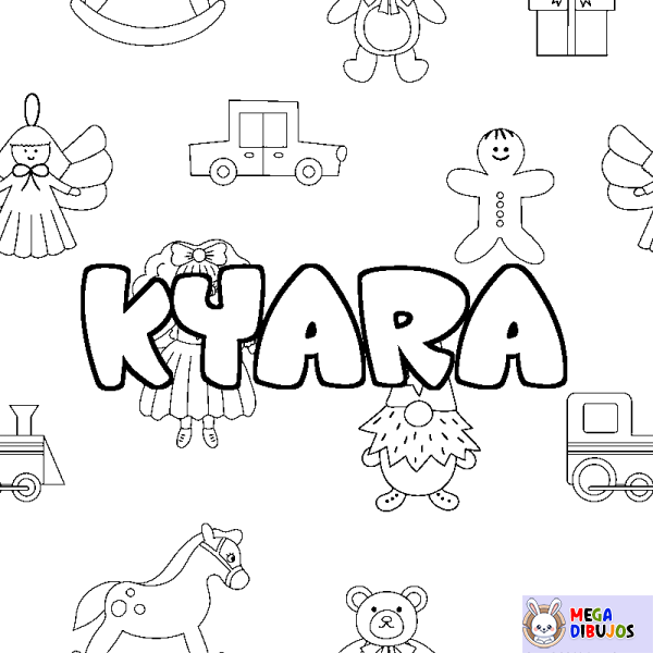 Coloración del nombre KYARA - decorado juguetes