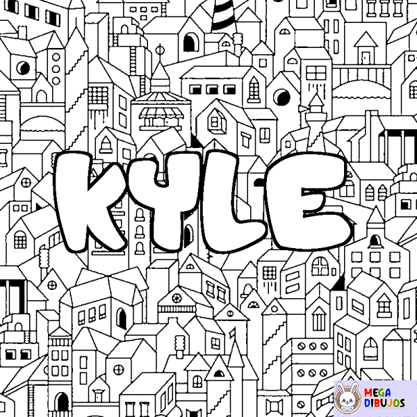 Coloración del nombre KYLE - decorado ciudad