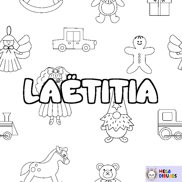 Coloración del nombre LA&Euml;TITIA - decorado juguetes