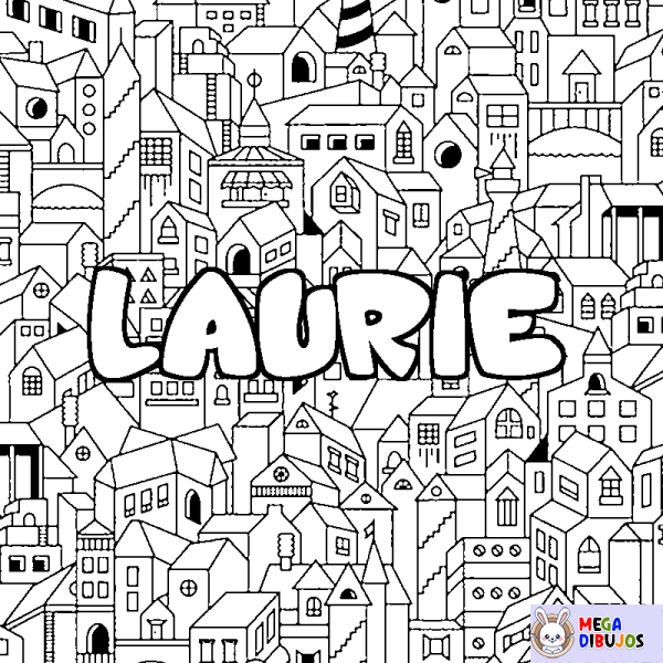 Coloración del nombre LAURIE - decorado ciudad