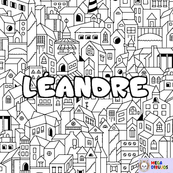 Coloración del nombre L&Eacute;ANDRE - decorado ciudad