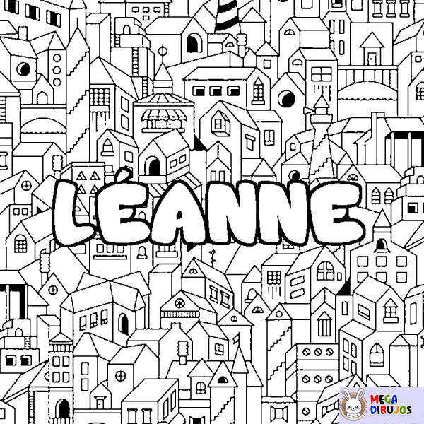 Coloración del nombre L&Eacute;ANNE - decorado ciudad