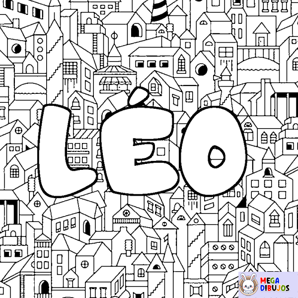 Coloración del nombre L&Eacute;O - decorado ciudad