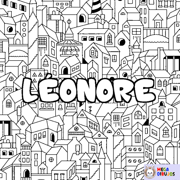 Coloración del nombre L&Eacute;ONORE - decorado ciudad