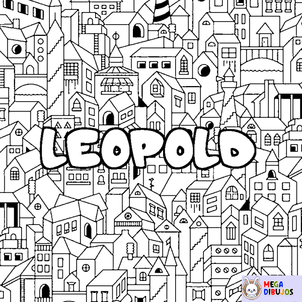 Coloración del nombre LEOPOLD - decorado ciudad