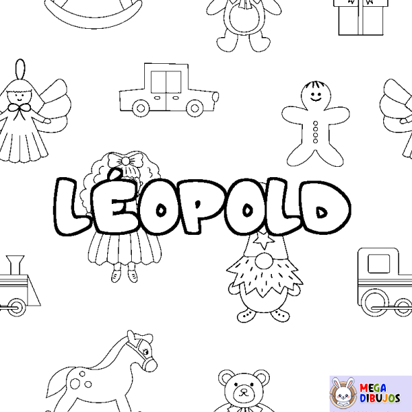 Coloración del nombre L&Eacute;OPOLD - decorado juguetes