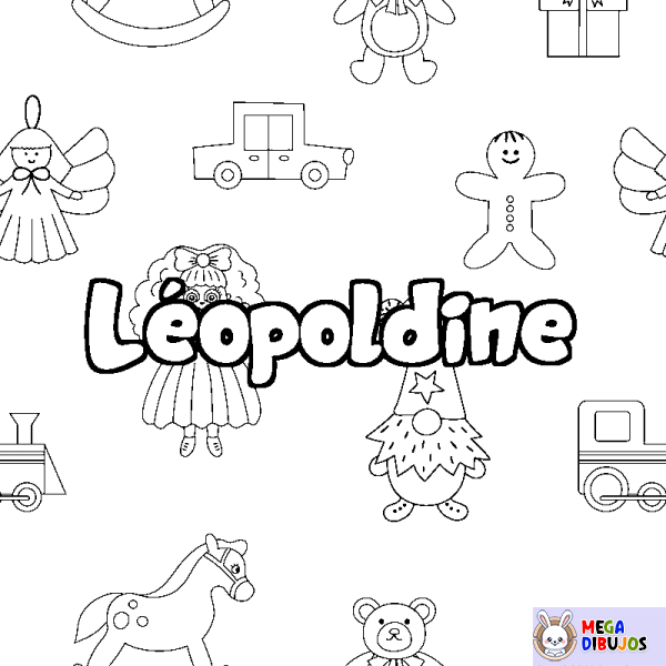 Coloración del nombre L&eacute;opoldine - decorado juguetes