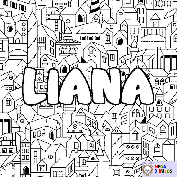 Coloración del nombre LIANA - decorado ciudad