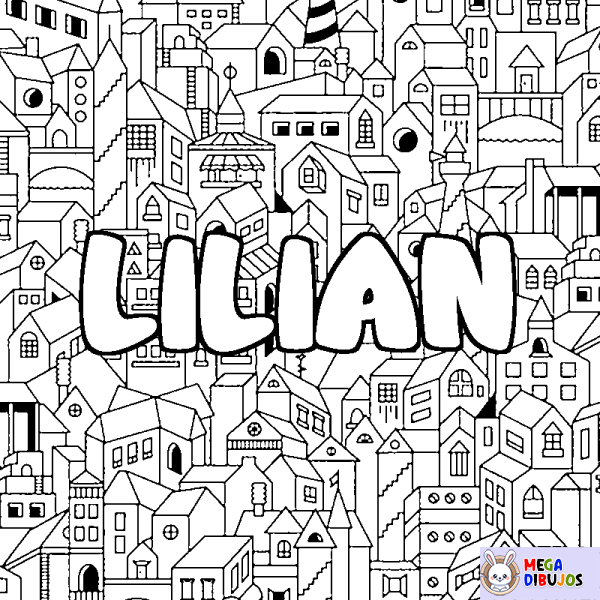 Coloración del nombre LILIAN - decorado ciudad