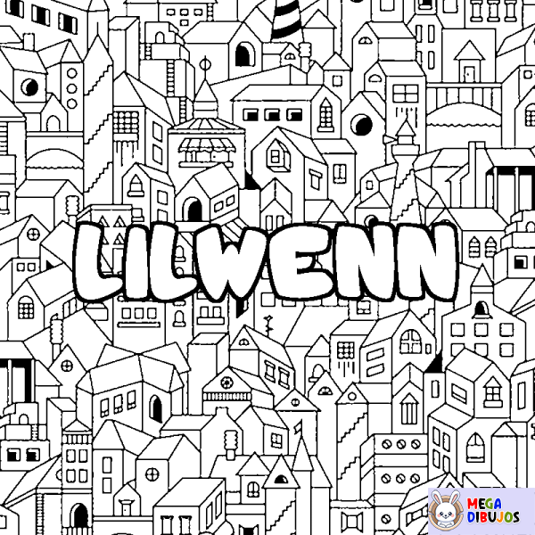 Coloración del nombre LILWENN - decorado ciudad