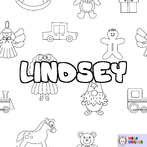 Coloración del nombre LINDSEY - decorado juguetes