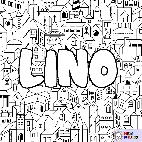 Coloración del nombre LINO - decorado ciudad