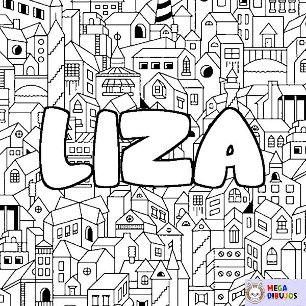 Coloración del nombre LIZA - decorado ciudad