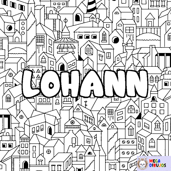 Coloración del nombre LOHANN - decorado ciudad