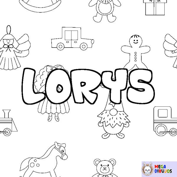 Coloración del nombre LORYS - decorado juguetes