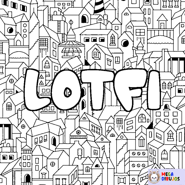 Coloración del nombre LOTFI - decorado ciudad