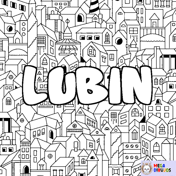 Coloración del nombre LUBIN - decorado ciudad