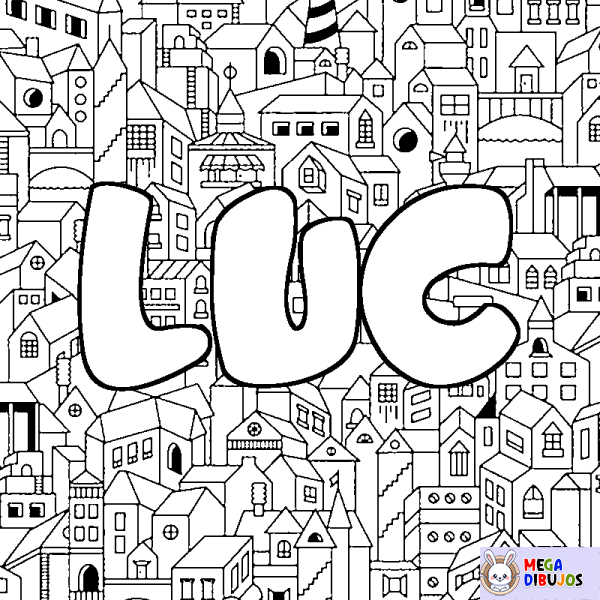 Coloración del nombre LUC - decorado ciudad