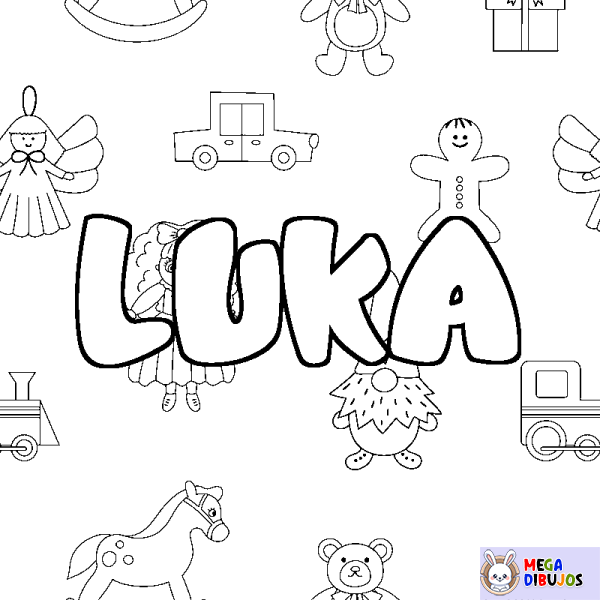 Coloración del nombre LUKA - decorado juguetes