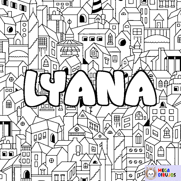 Coloración del nombre LYANA - decorado ciudad