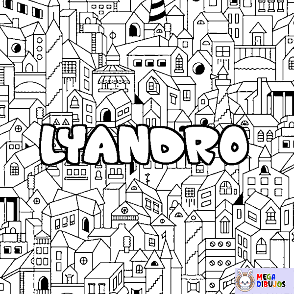 Coloración del nombre LYANDRO - decorado ciudad