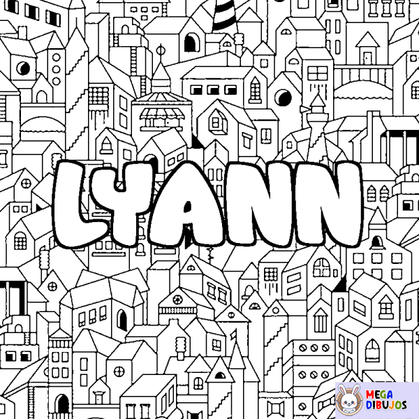 Coloración del nombre LYANN - decorado ciudad