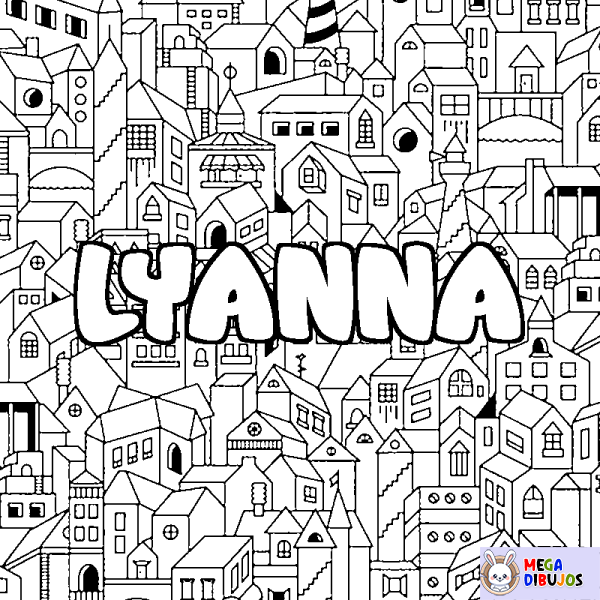 Coloración del nombre LYANNA - decorado ciudad