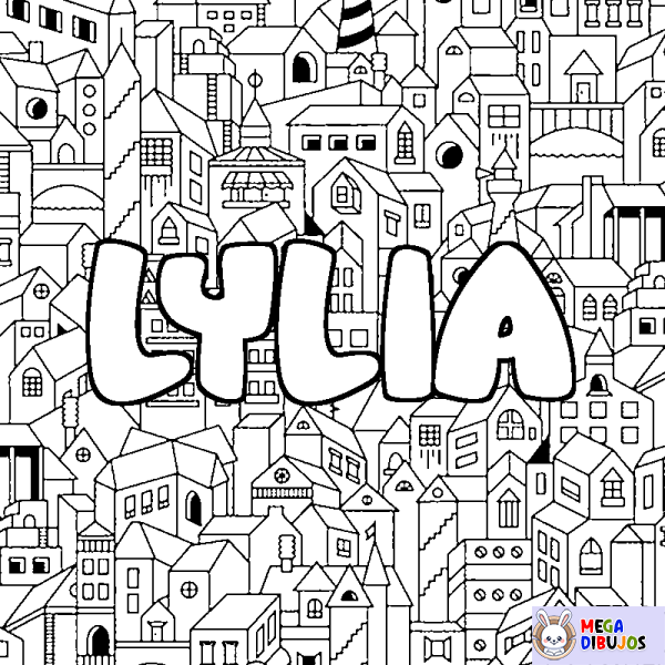 Coloración del nombre LYLIA - decorado ciudad