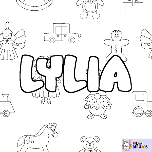 Coloración del nombre LYLIA - decorado juguetes