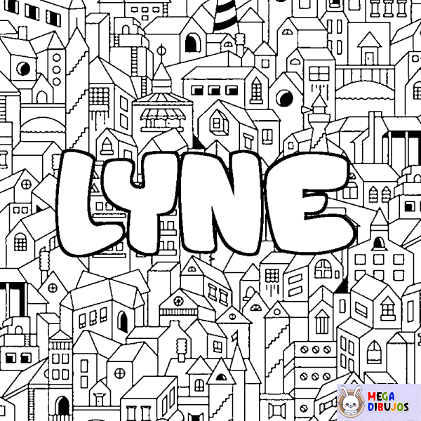 Coloración del nombre LYNE - decorado ciudad