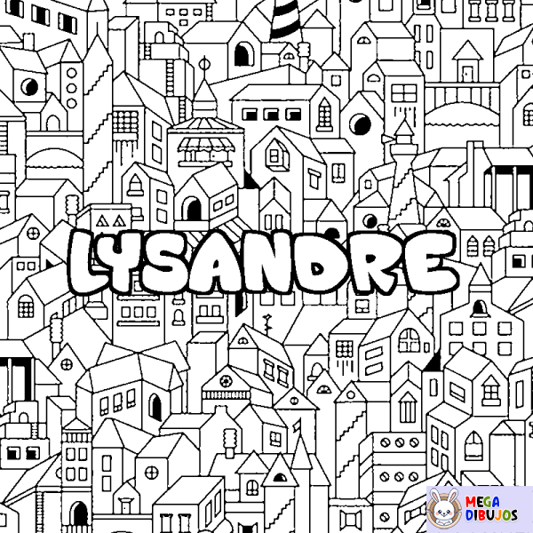 Coloración del nombre LYSANDRE - decorado ciudad