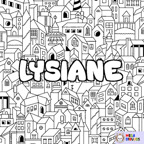 Coloración del nombre LYSIANE - decorado ciudad