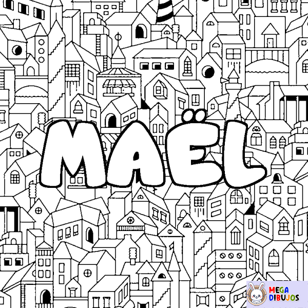 Coloración del nombre MA&Euml;L - decorado ciudad