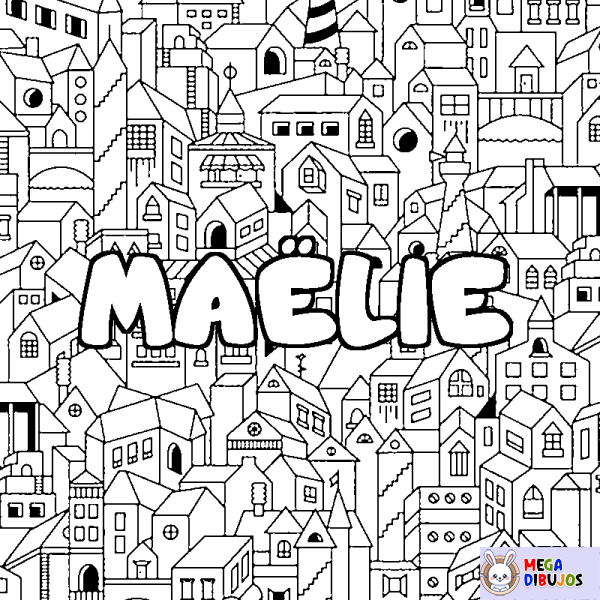 Coloración del nombre MA&Euml;LIE - decorado ciudad