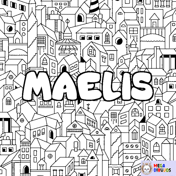 Coloración del nombre MAELIS - decorado ciudad