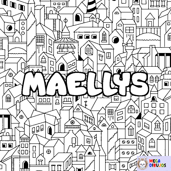 Coloración del nombre MAELLYS - decorado ciudad