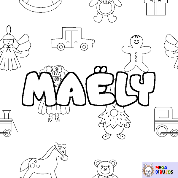 Coloración del nombre MA&Euml;LY - decorado juguetes