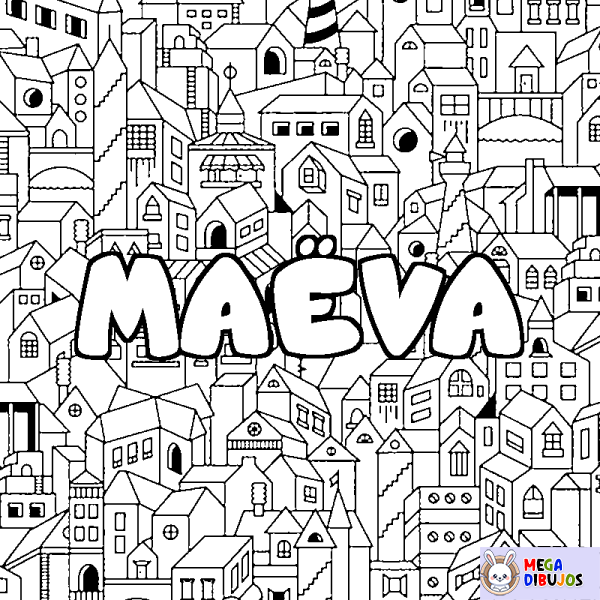 Coloración del nombre MA&Euml;VA - decorado ciudad