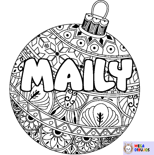 Coloración del nombre MAILY - decorado bola de Navidad