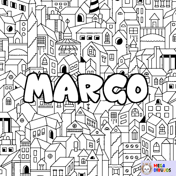 Coloración del nombre MARGO - decorado ciudad