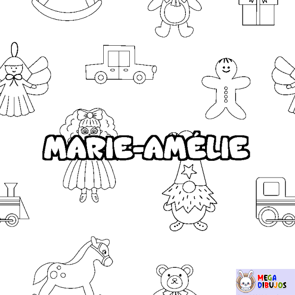 Coloración del nombre MARIE-AM&Eacute;LIE - decorado juguetes