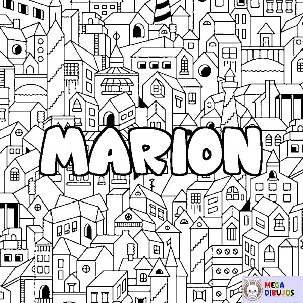 Coloración del nombre MARION - decorado ciudad