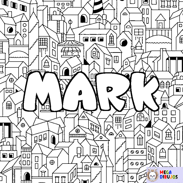 Coloración del nombre MARK - decorado ciudad