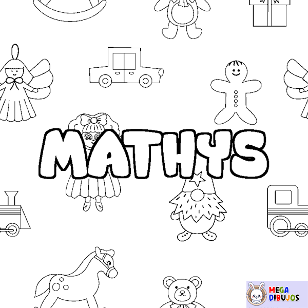 Coloración del nombre MATHYS - decorado juguetes